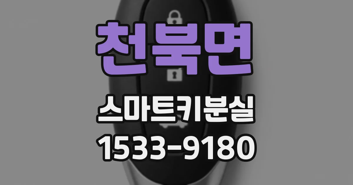 천북면 스마트키분실