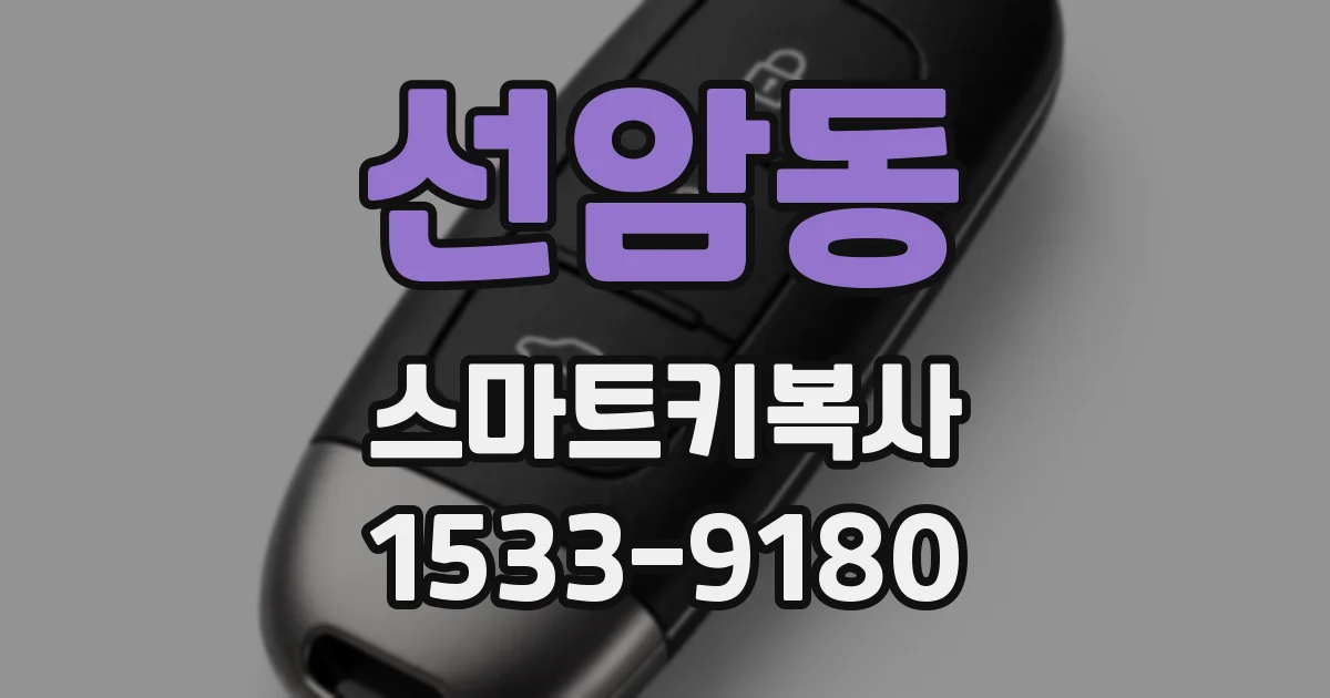 선암동 스마트키복사