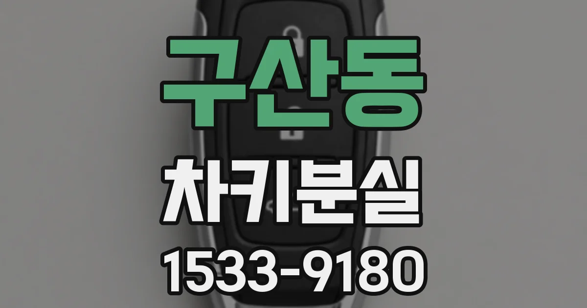 구산동 차키분실