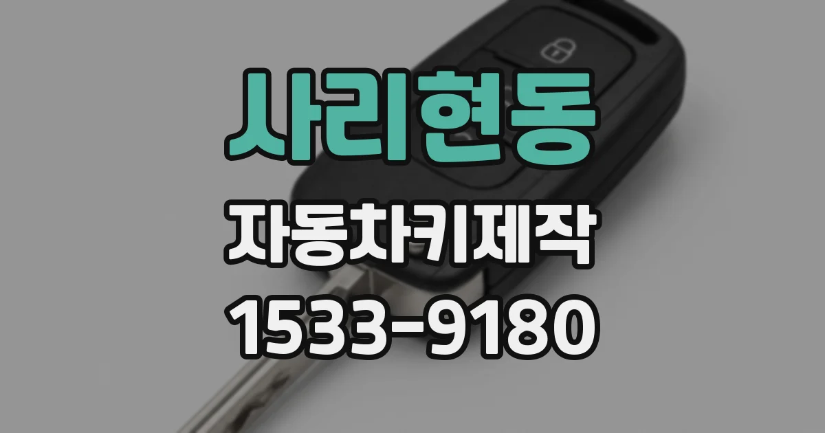 사리현동 자동차키제작