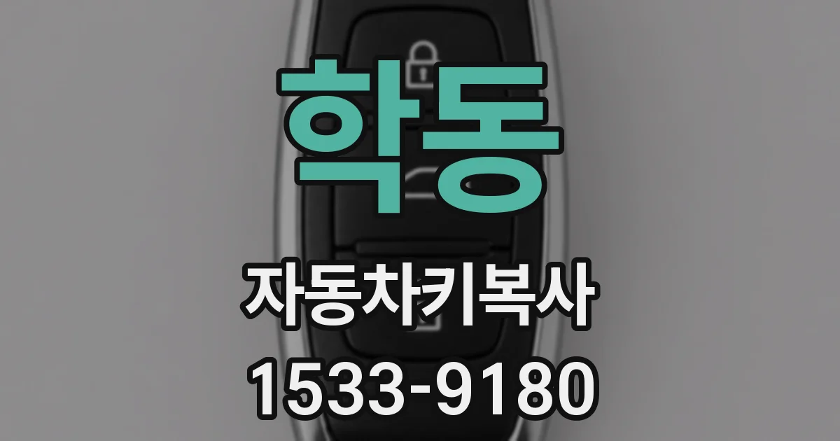 학동 자동차키복사