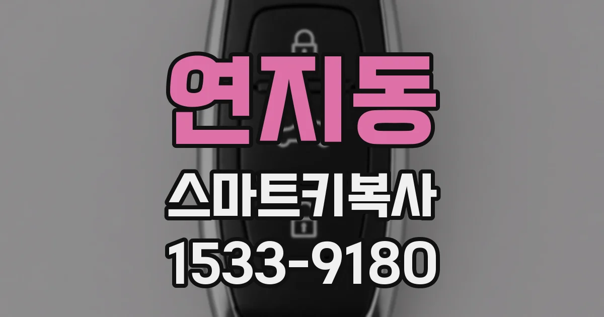 연지동 스마트키복사