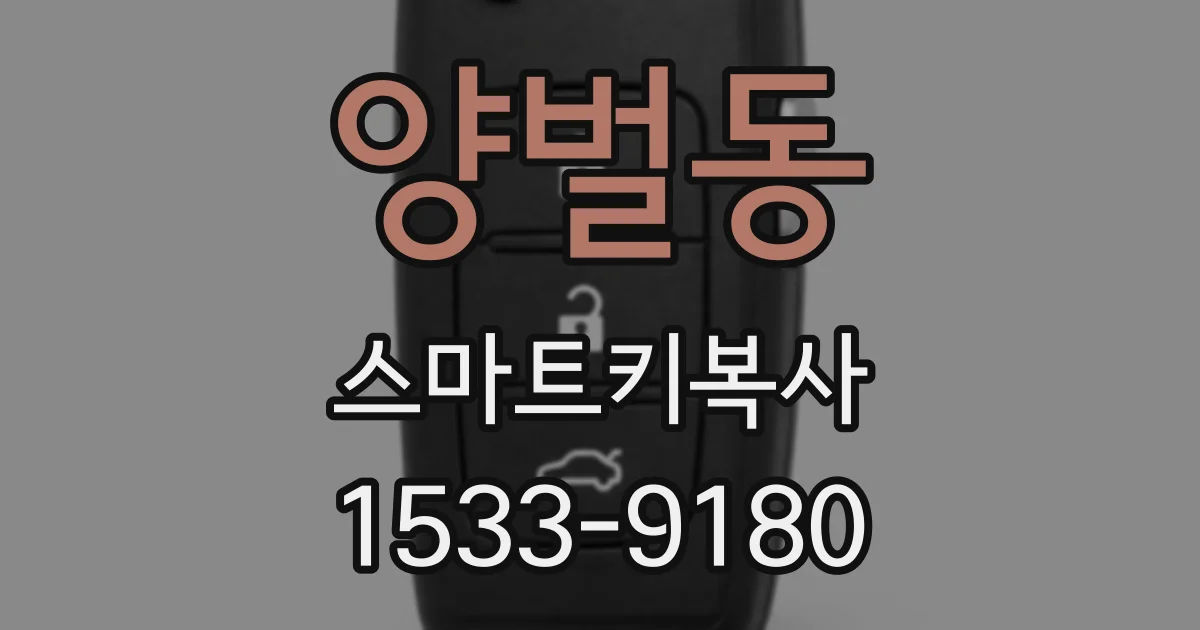 양벌동 스마트키복사