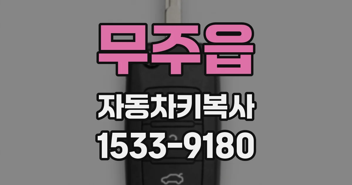 무주읍 자동차키복사