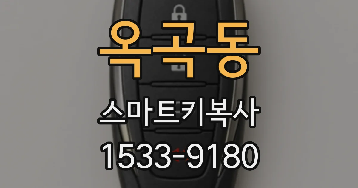 옥곡동 스마트키복사