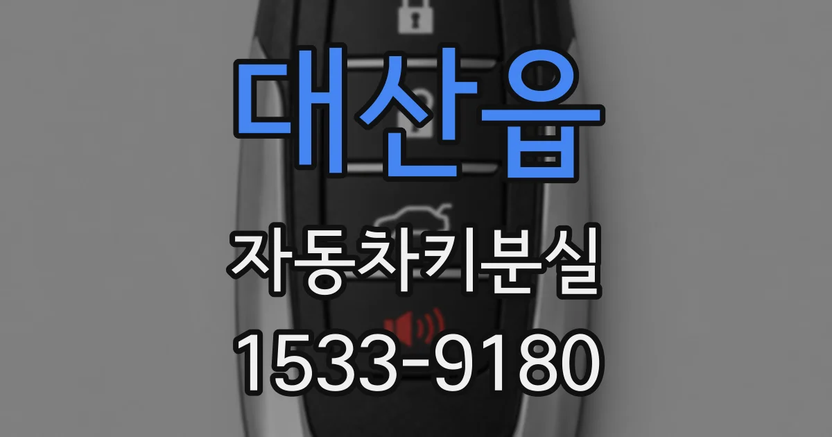 대산읍 자동차키분실