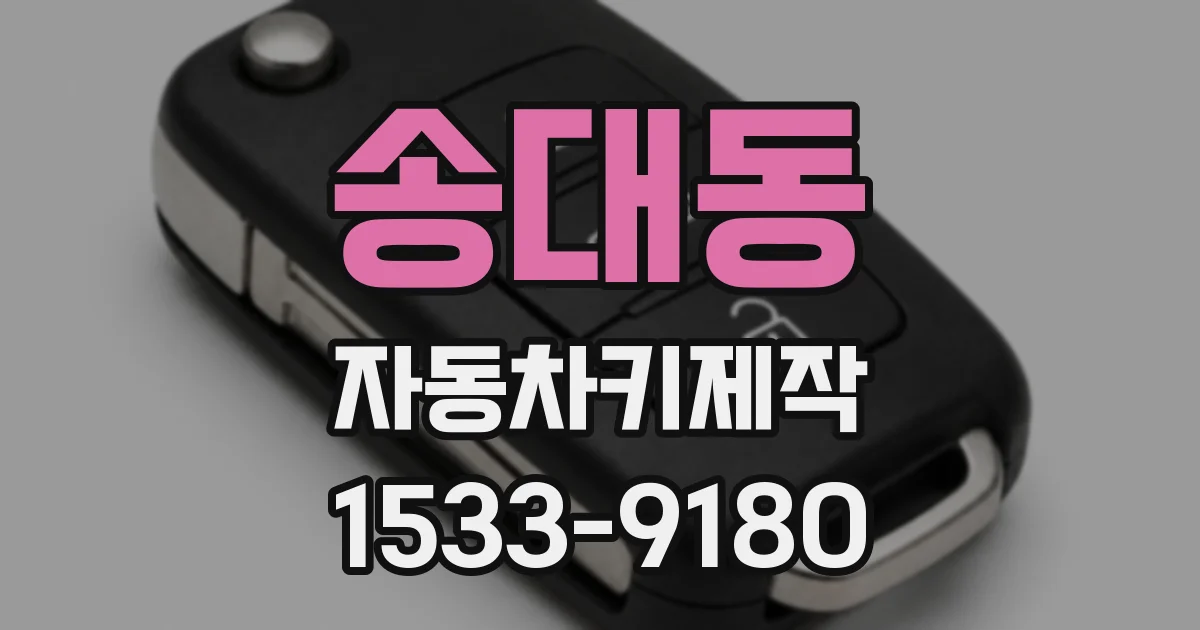 송대동 자동차키제작