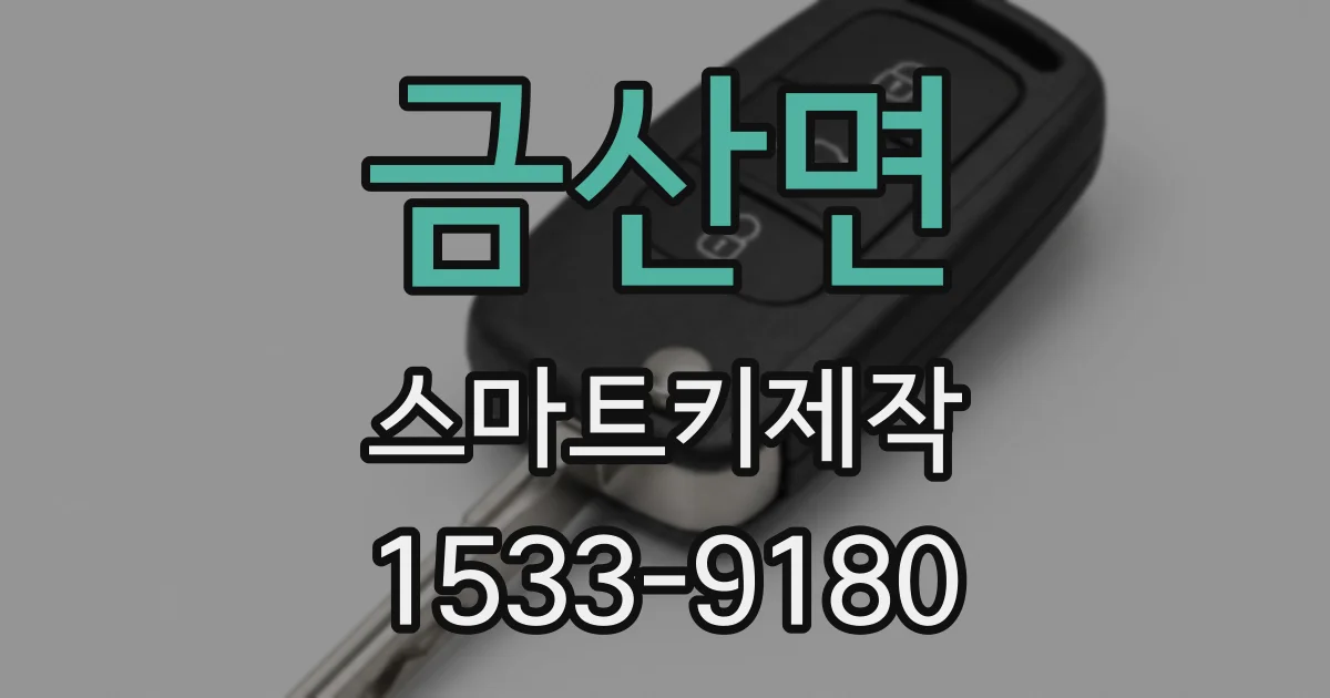 금산면 스마트키제작