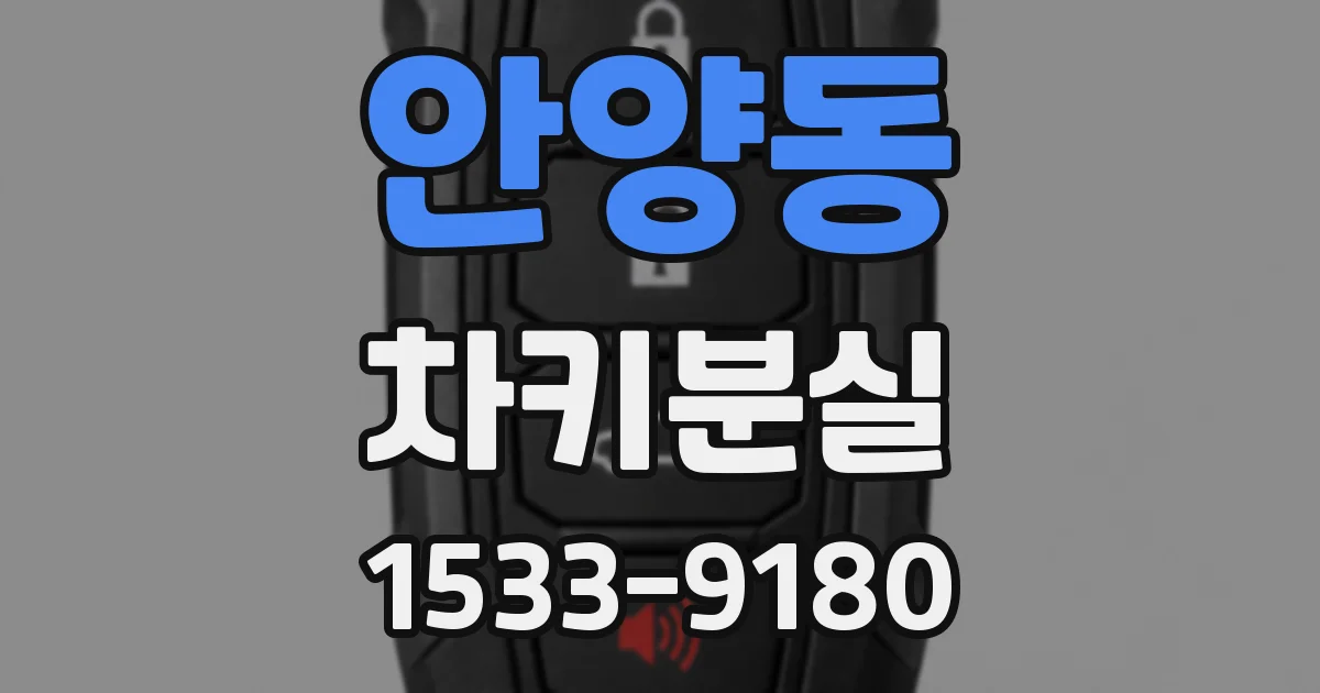 안양동 차키분실
