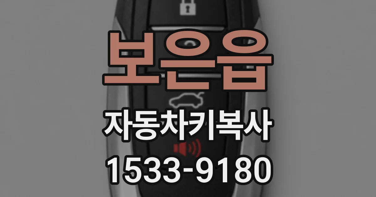 보은읍 자동차키복사