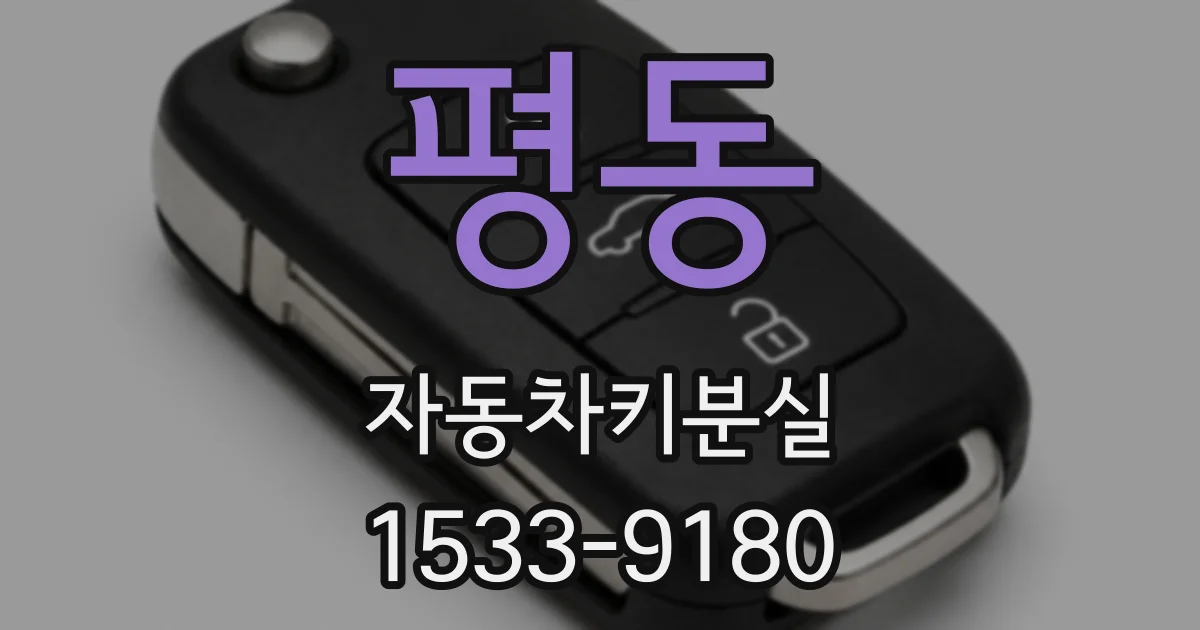 평동 자동차키분실