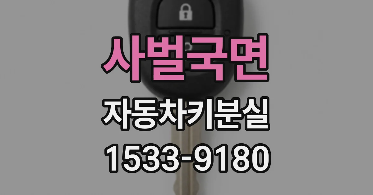 사벌국면 자동차키분실
