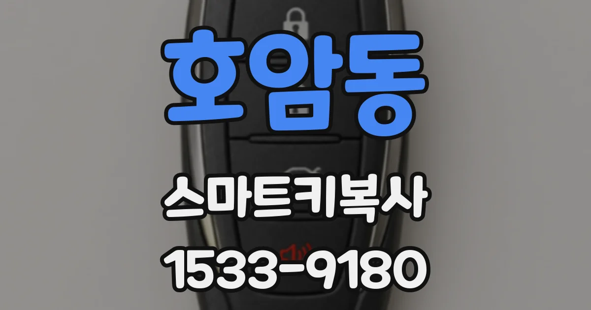 호암동 스마트키복사
