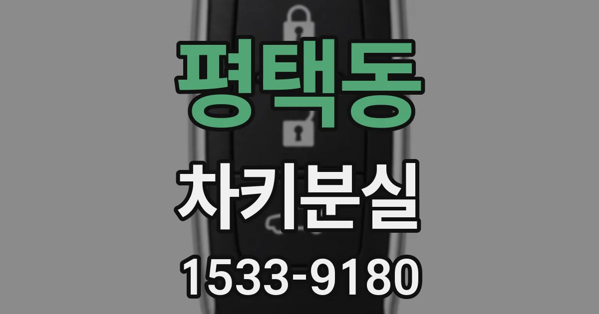 평택동 차키분실