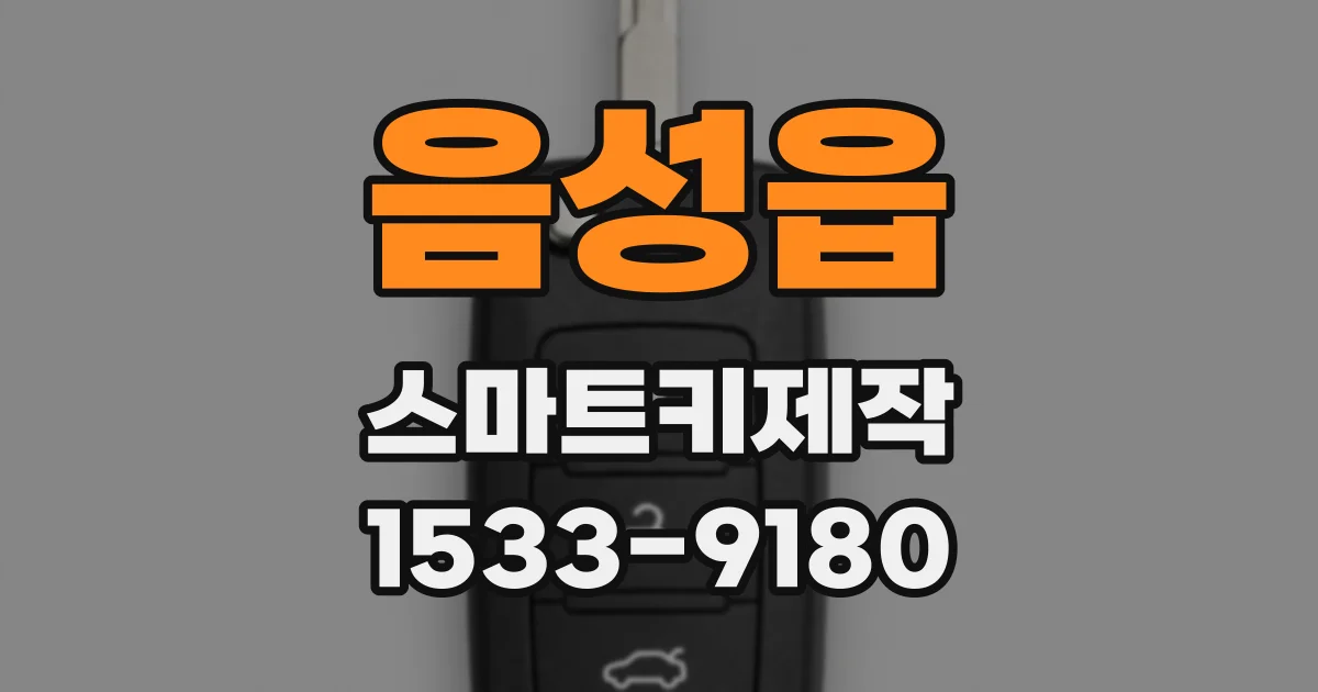 음성읍 스마트키제작