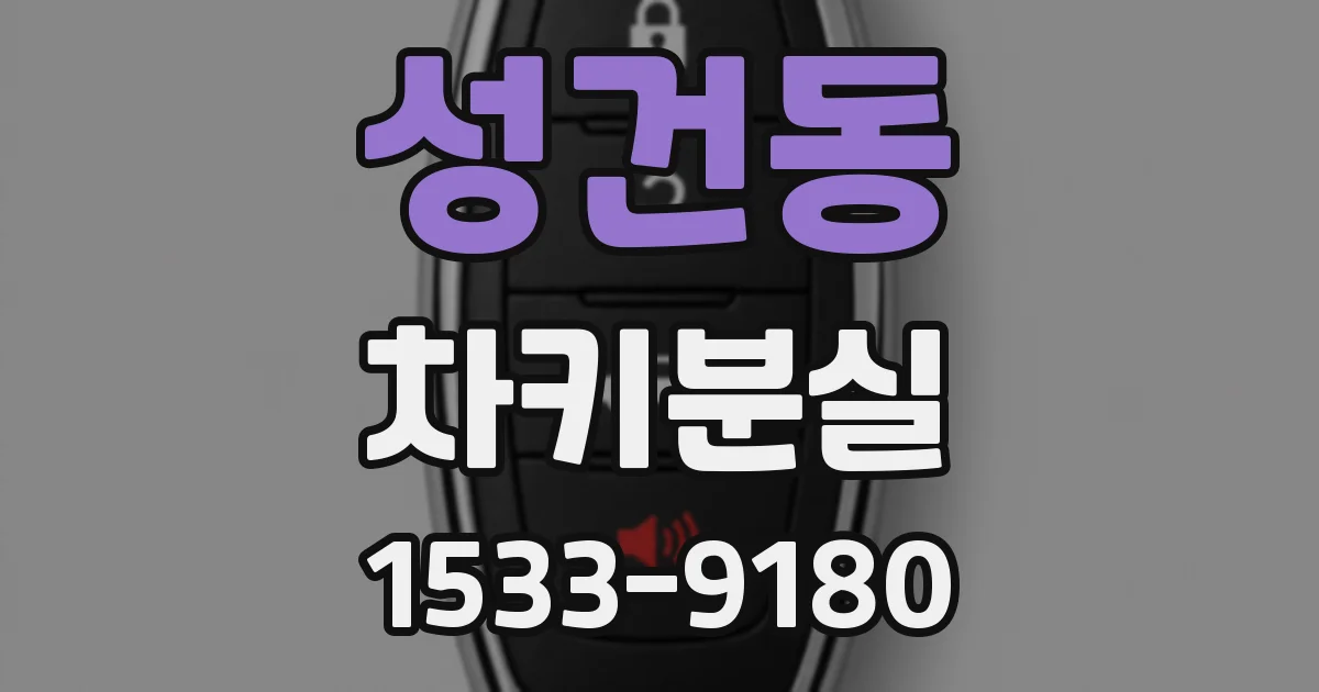 성건동 차키분실