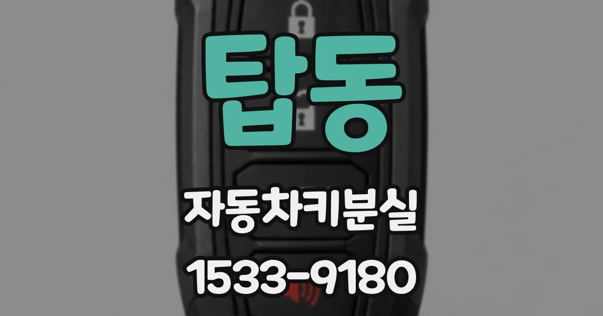 탑동 자동차키분실