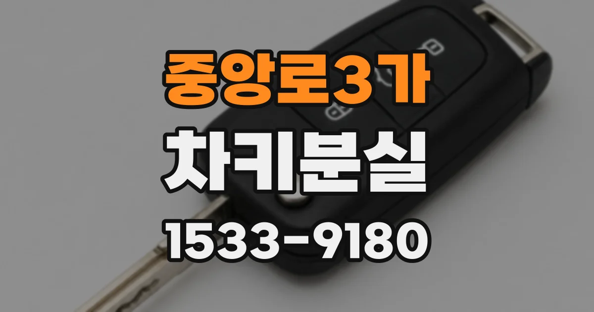중앙로3가 차키분실