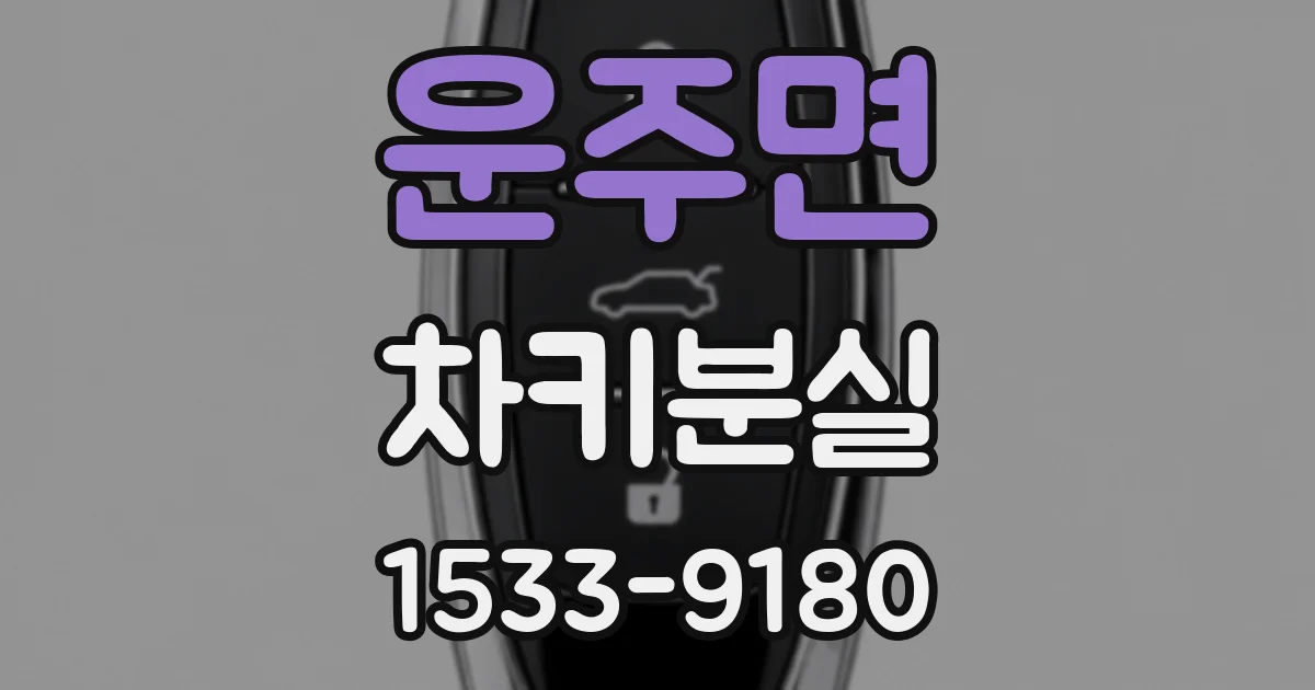 운주면 차키분실