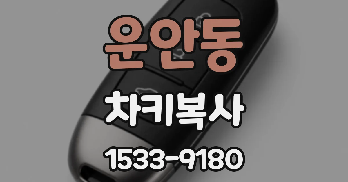 운안동 차키복사