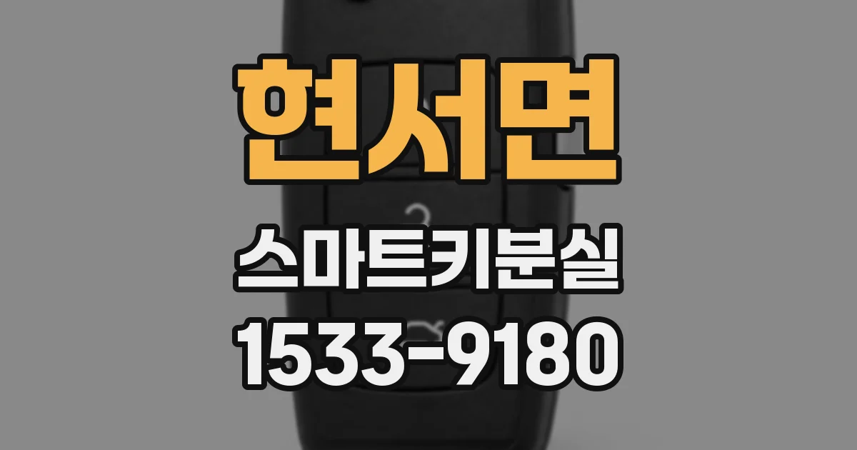 현서면 스마트키분실