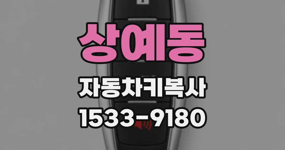 상예동 자동차키복사
