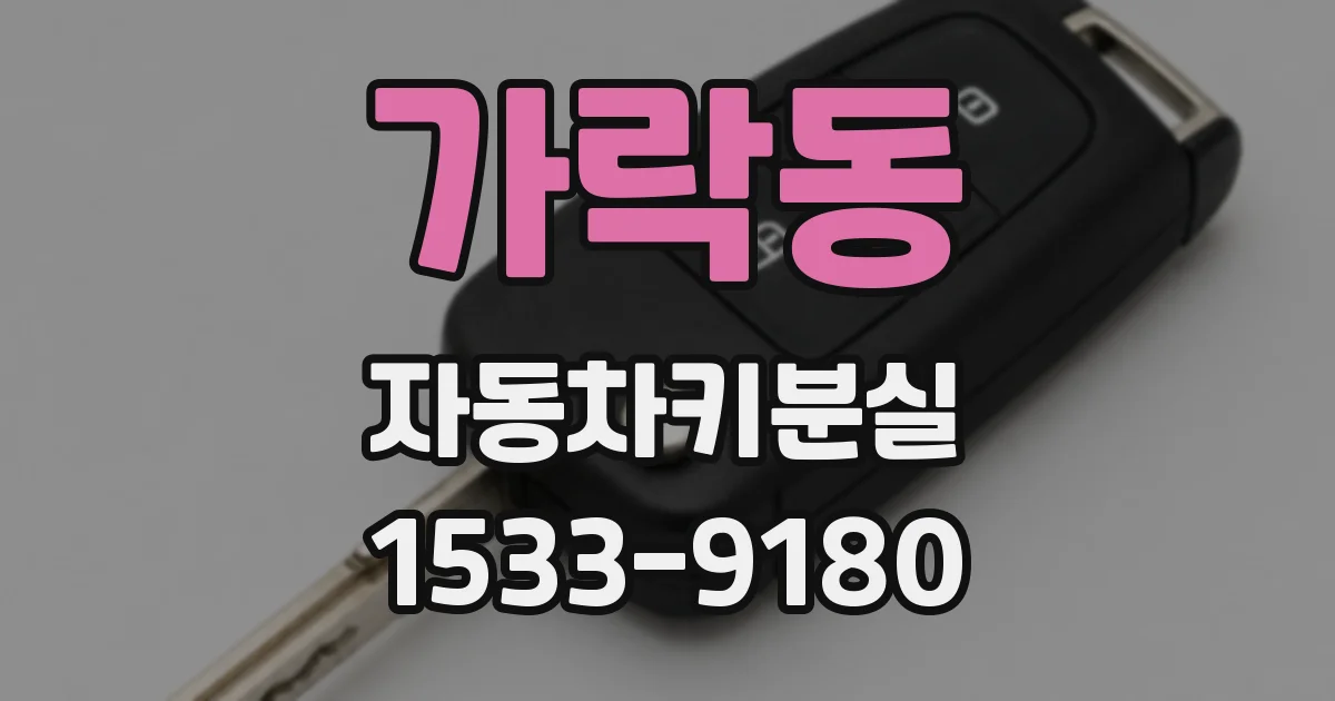 가락동 자동차키분실
