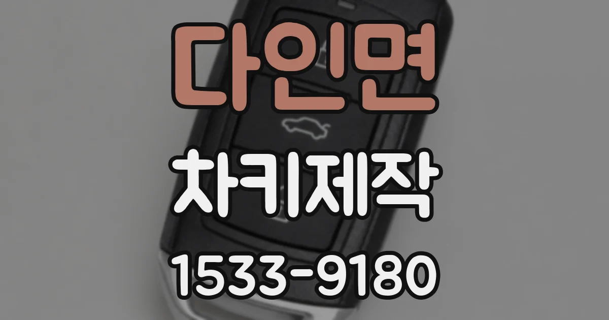 다인면 차키제작