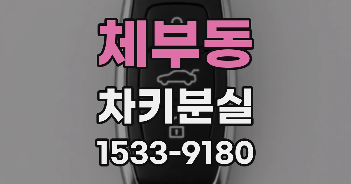 체부동 차키분실