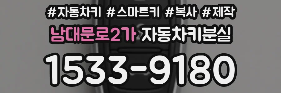 남대문로2가 자동차키분실