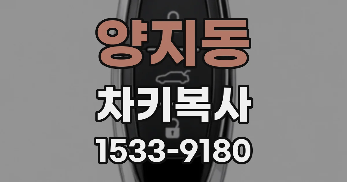 양지동 차키복사