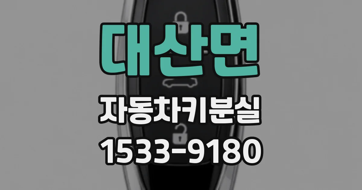 대산면 자동차키분실