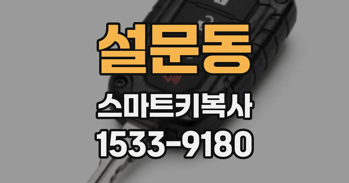 설문동 스마트키복사