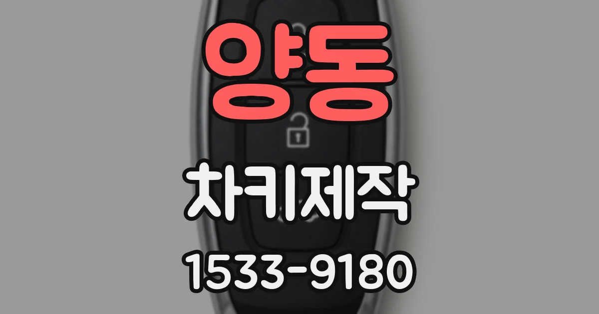양동 차키제작
