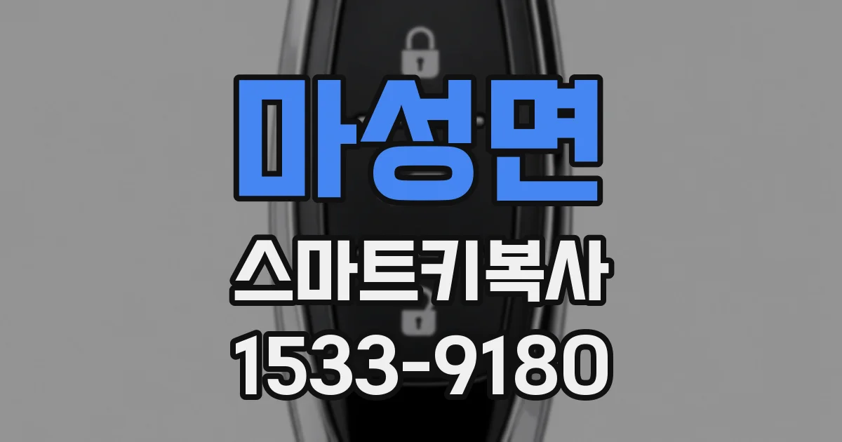마성면 스마트키복사