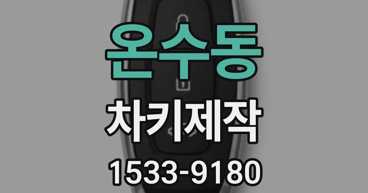 온수동 차키제작