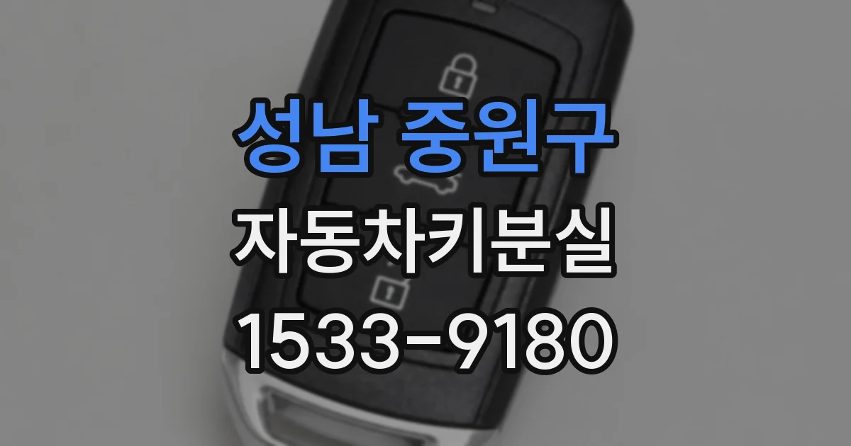 성남 중원구 자동차키분실