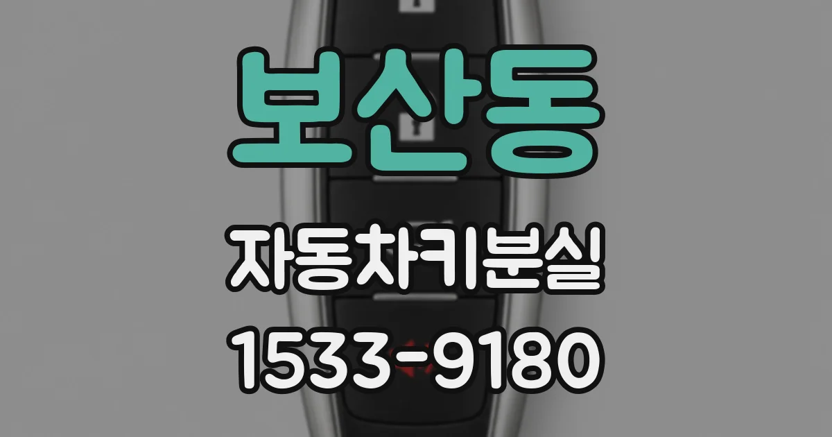 보산동 자동차키분실