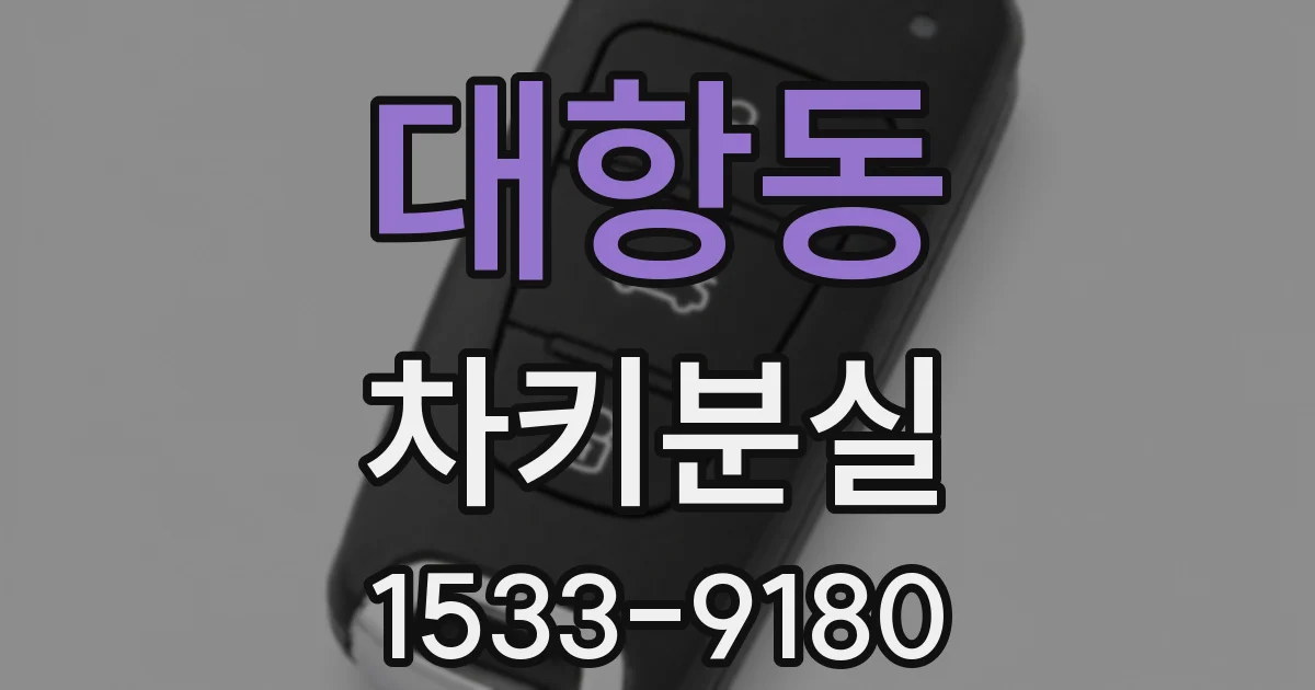 대항동 차키분실