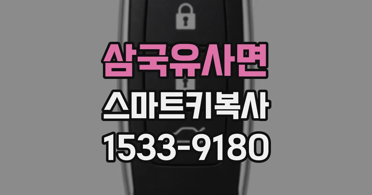 삼국유사면 스마트키복사