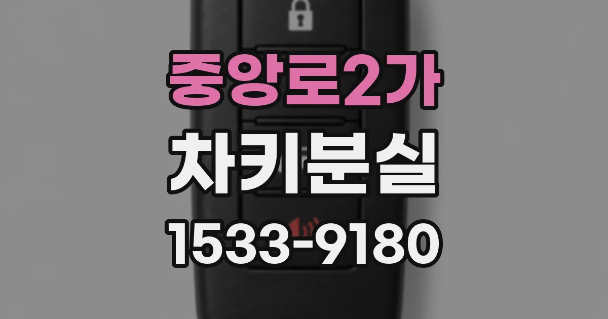 중앙로2가 차키분실