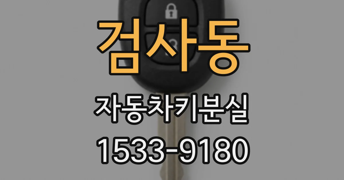 검사동 자동차키분실
