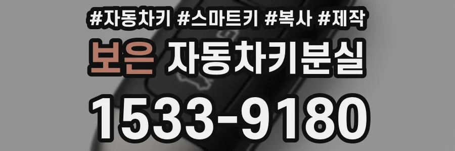 보은 자동차키분실