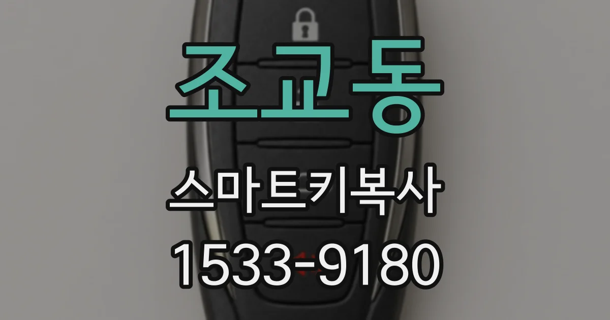 조교동 스마트키복사