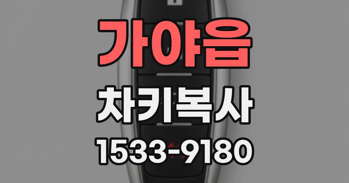 가야읍 차키복사