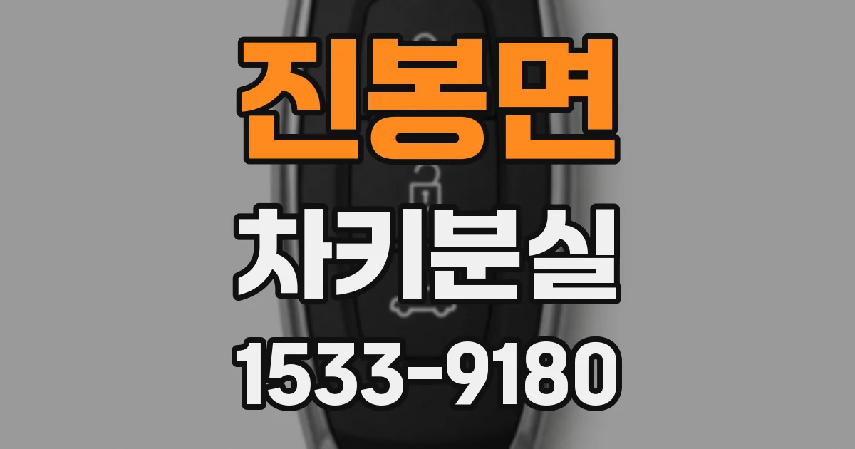 진봉면 차키분실