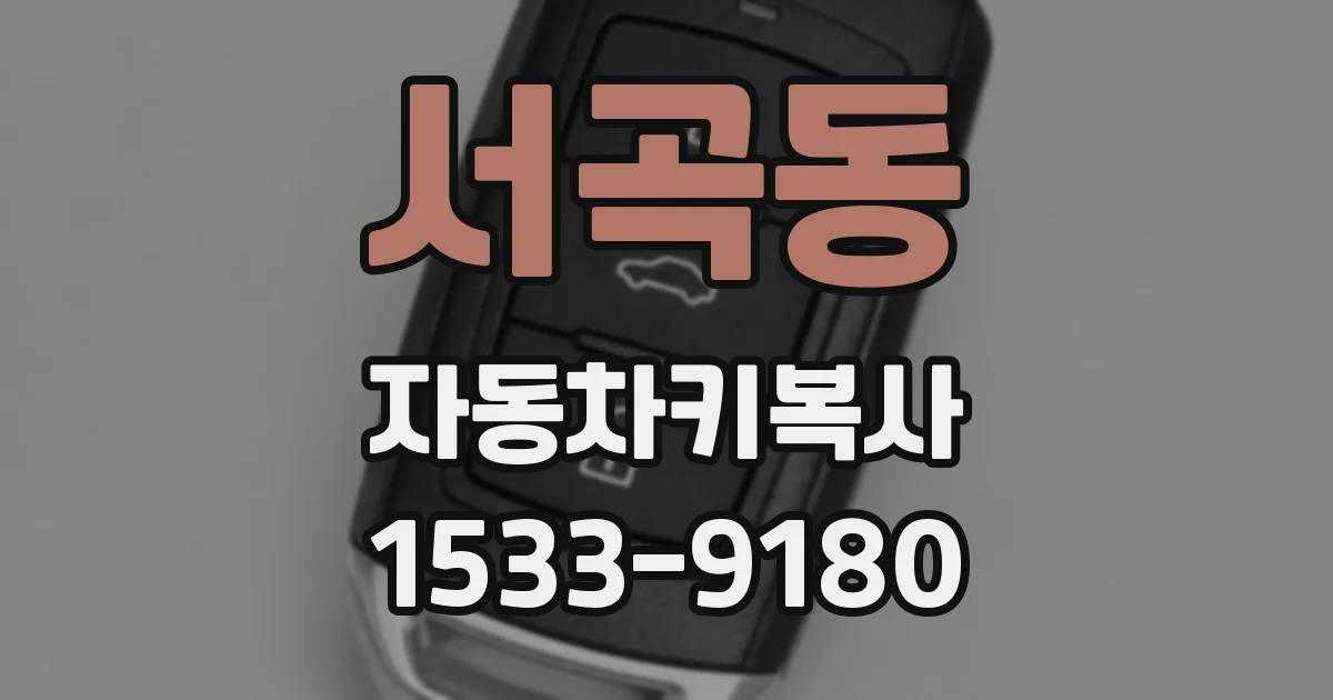 서곡동 자동차키복사