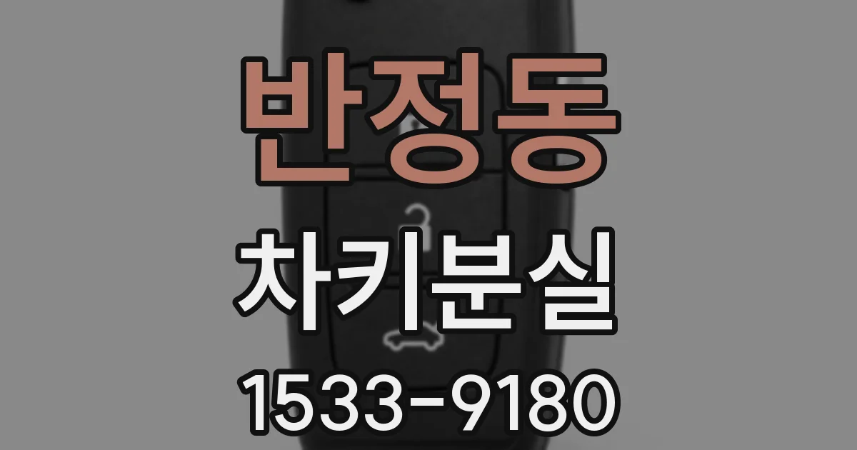 반정동 차키분실