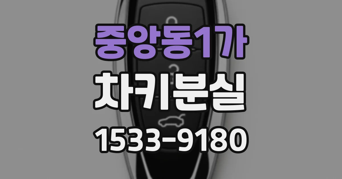 중앙동1가 차키분실