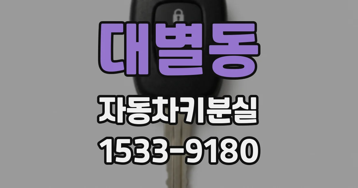 대별동 자동차키분실